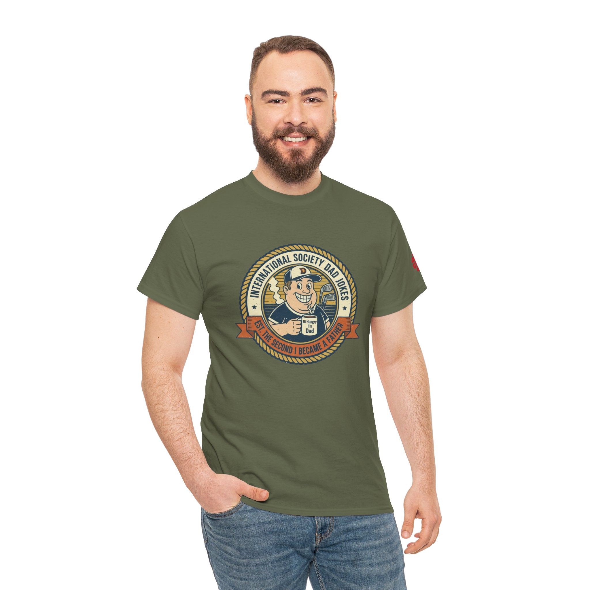 International Society Dad Jokes T-Shirt | Vintage Dad Badge Tee | Funny Father's Day Gift