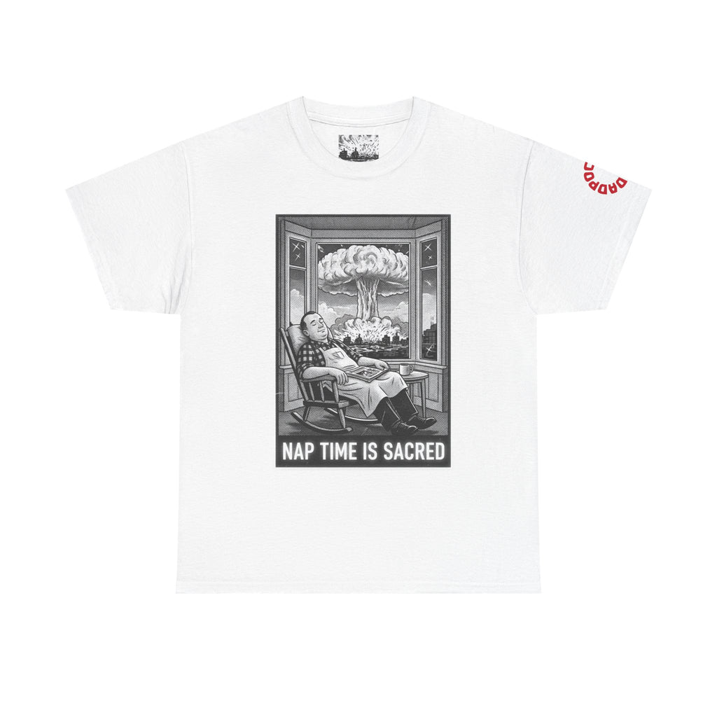 Nap Time Is Sacred T-Shirt | retro Dad Apocalypse Humor Tee | Dadpocalypse Gear