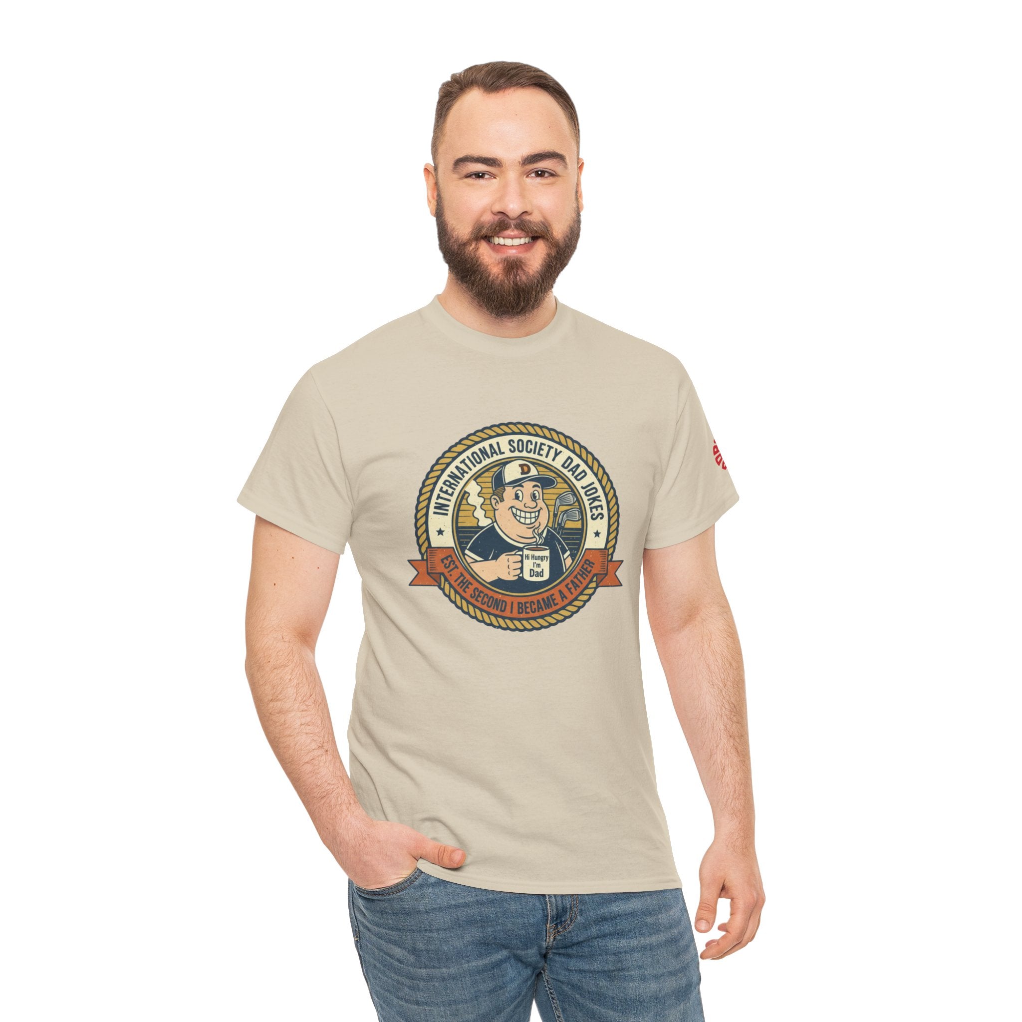 International Society Dad Jokes T-Shirt | Vintage Dad Badge Tee | Funny Father's Day Gift