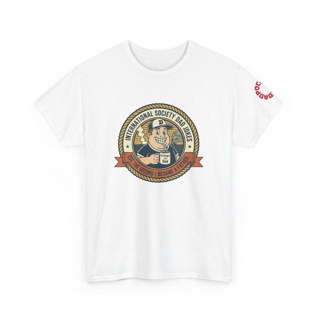 International Society Dad Jokes T-Shirt | Vintage Dad Badge Tee | Funny Father's Day Gift
