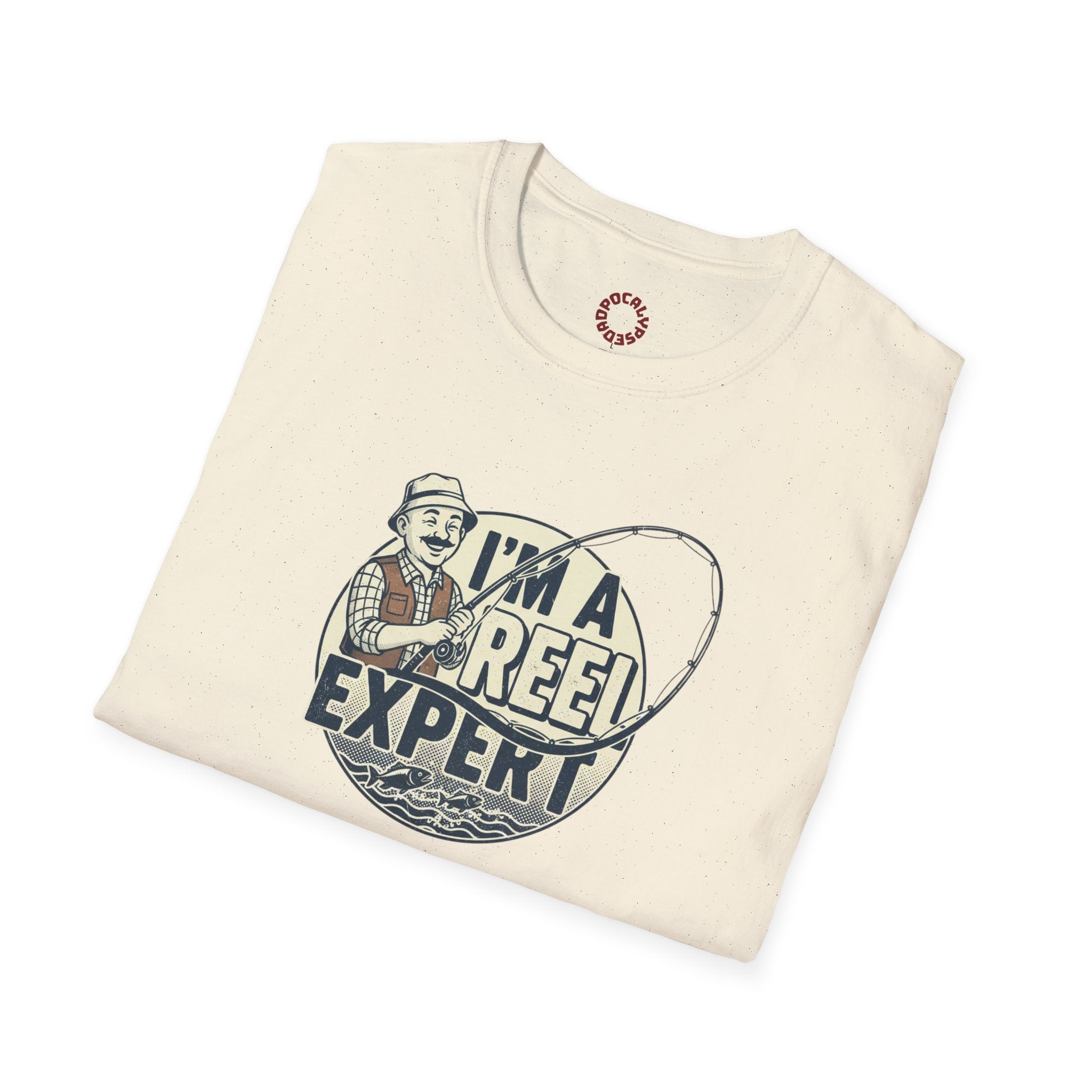 Fishing T-Shirt — "I'm a Reel Expert" Retro Angler Tee