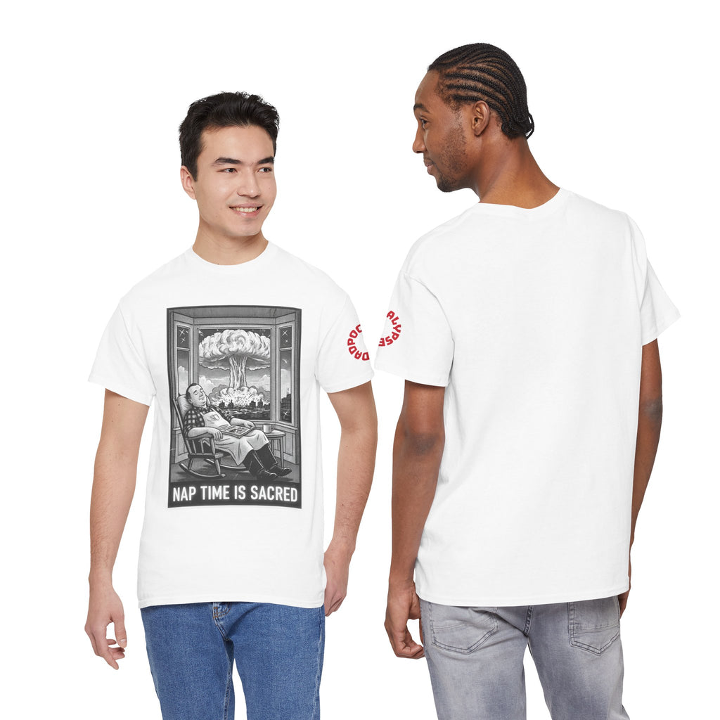 Nap Time Is Sacred T-Shirt | retro Dad Apocalypse Humor Tee | Dadpocalypse Gear