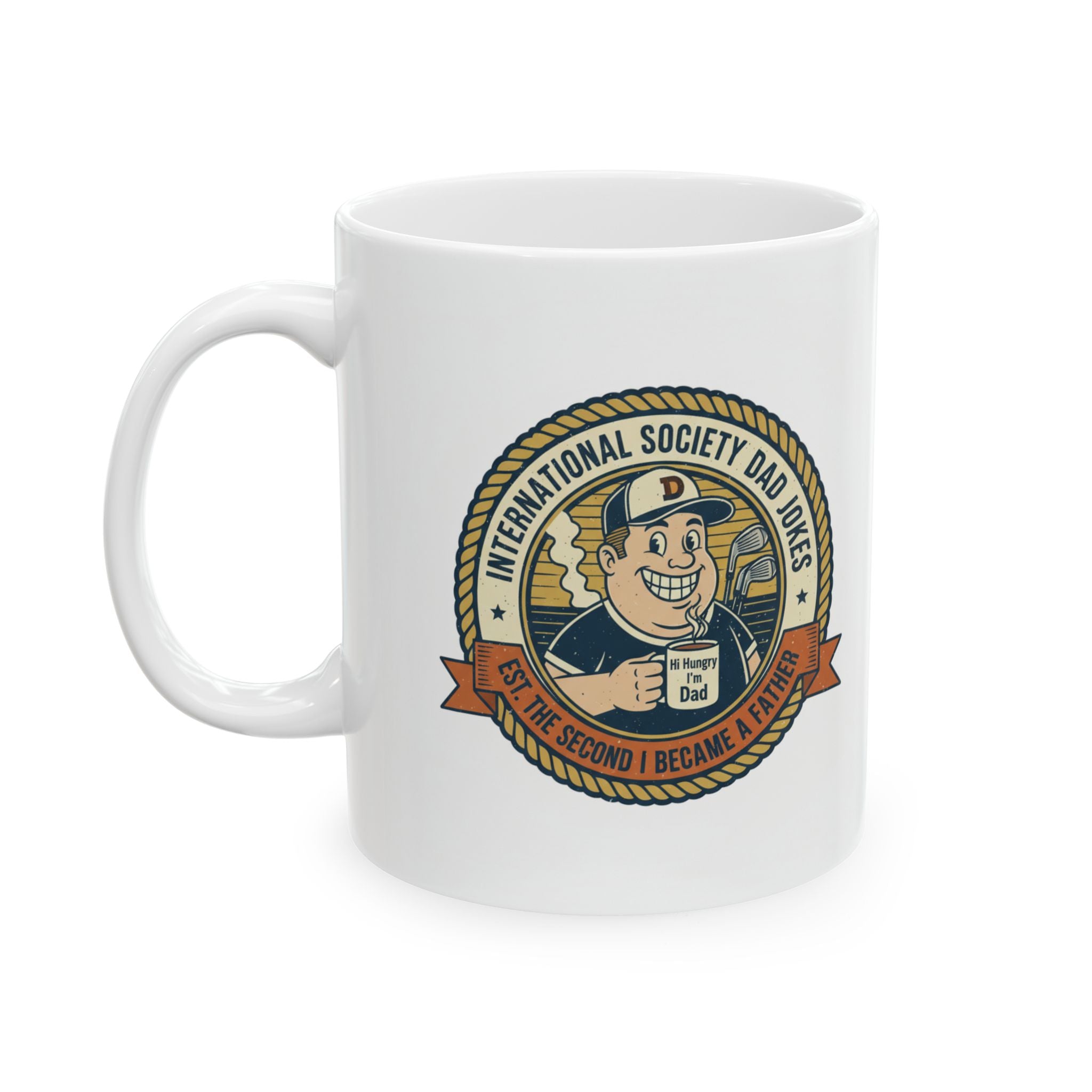 Official International Society Dad Jokes Mug | Vintage Coffee Cup Gift | Dadpocalypse Gear